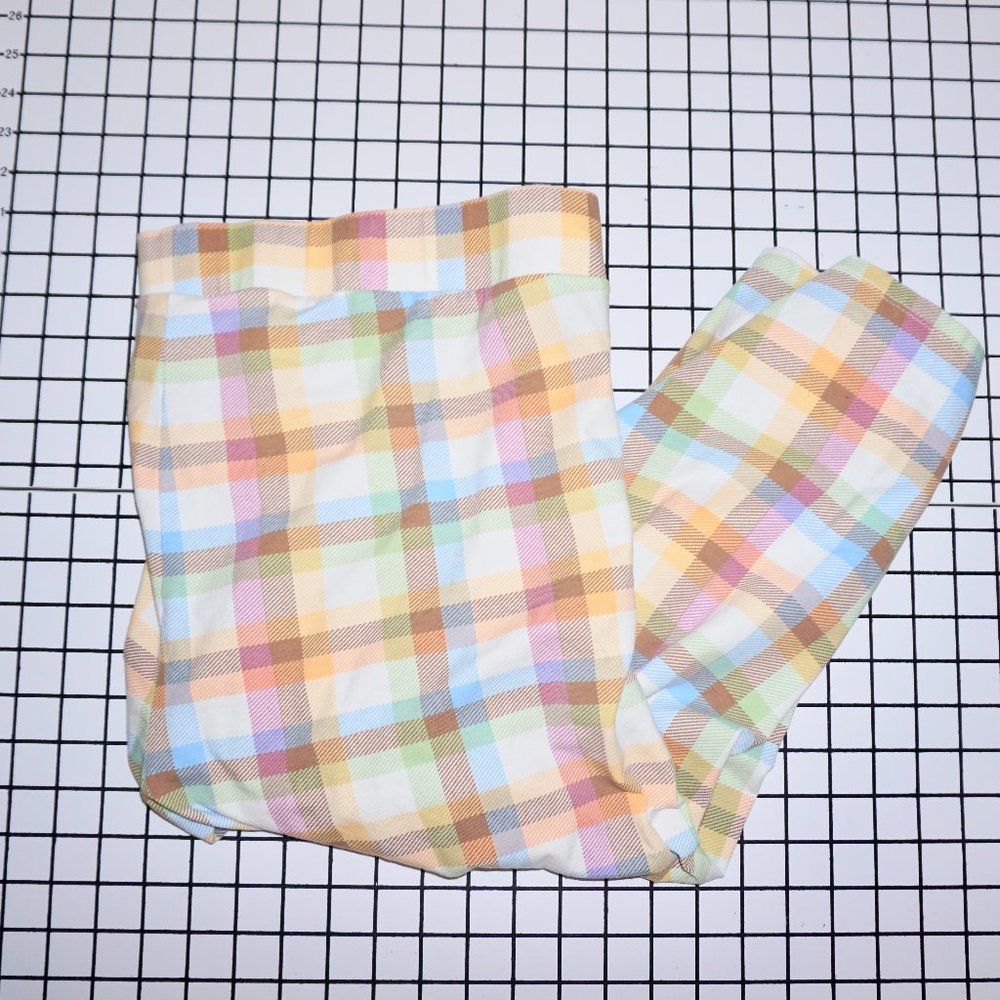 2 Pairs Cato Plaid Cropped Leggings Size 26/28W